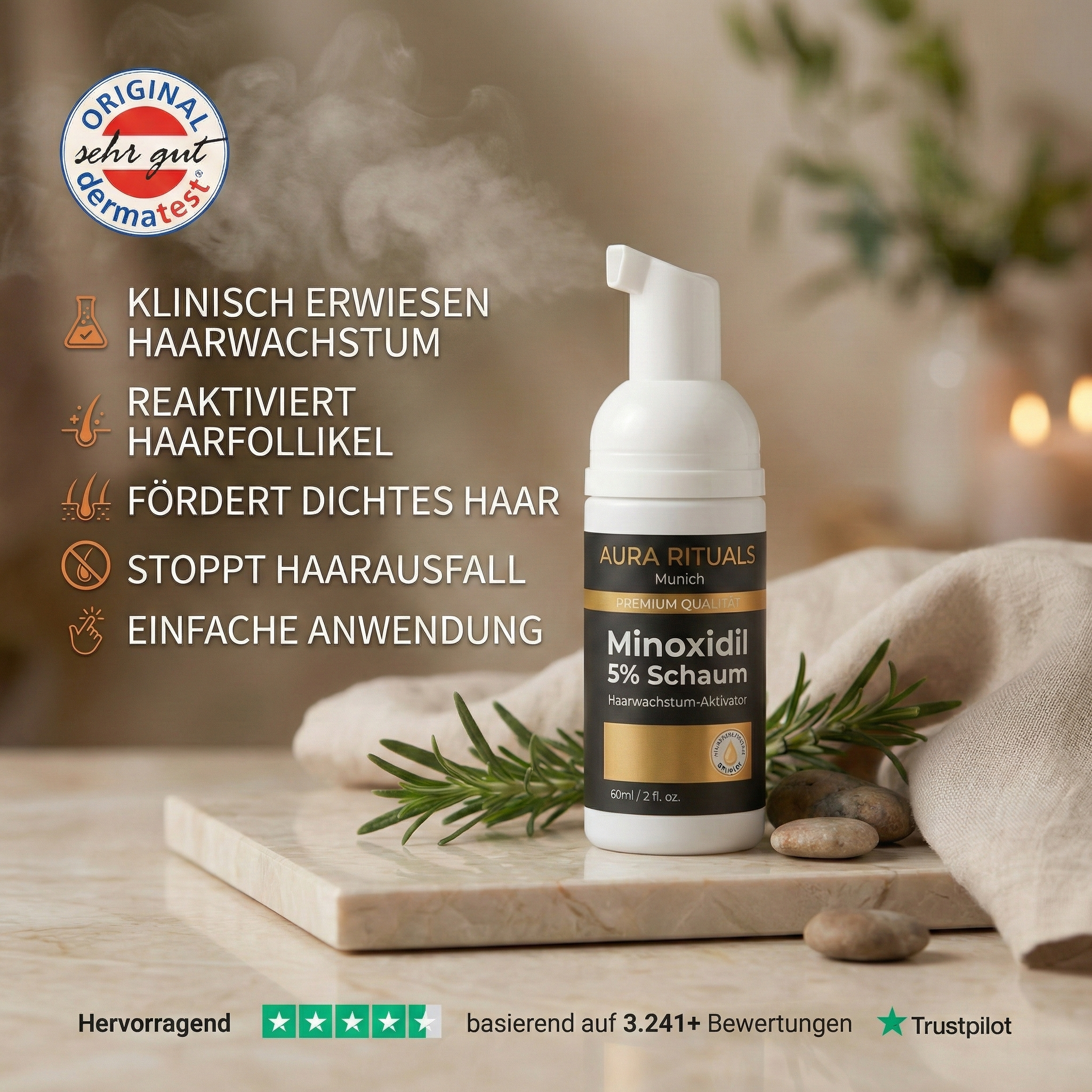 Aura Minoxidil 5% - Schaum