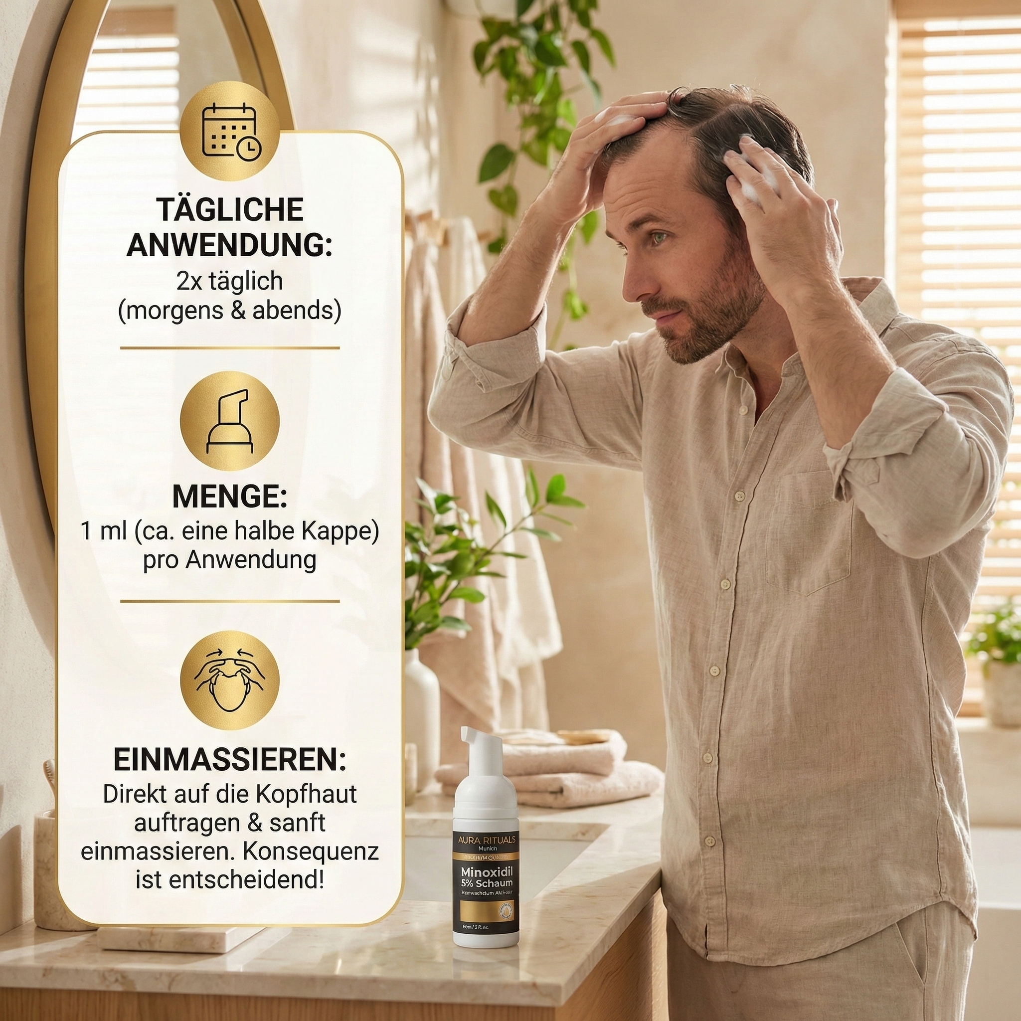 Aura Minoxidil 5% - Schaum
